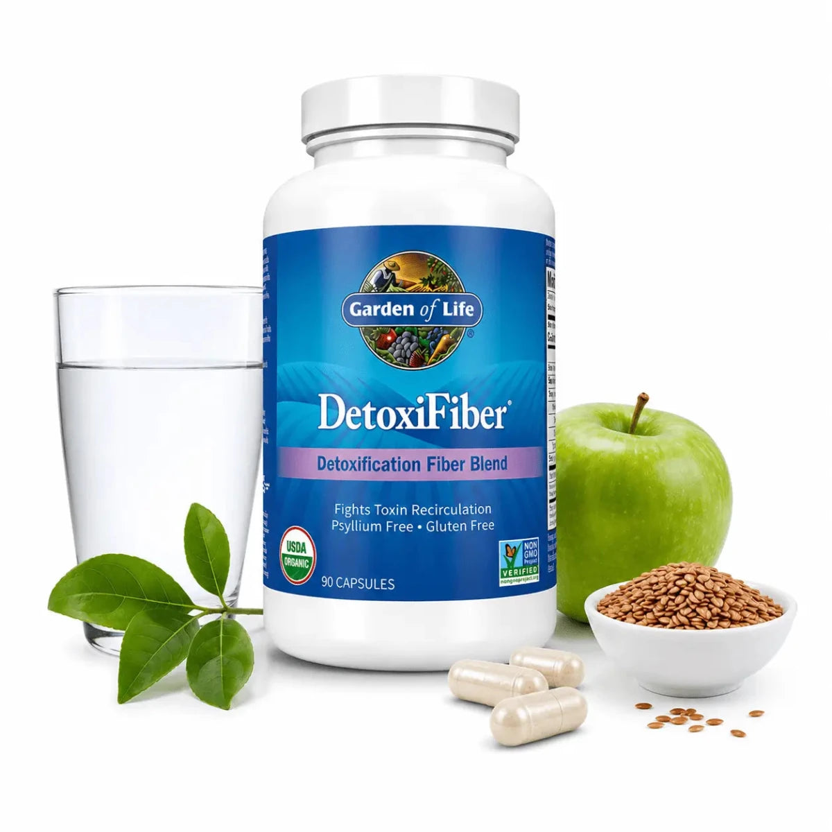 Garden of Life DetoxiFiber (90 Cápsulas) – Fibra Orgánica Digestiva - Zivanne