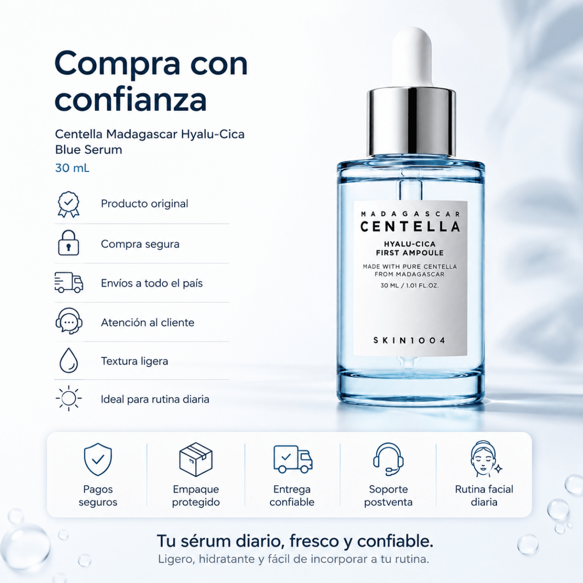 Centella Hyalu-Cica Blue Serum SKIN1004 50ml sérum facial