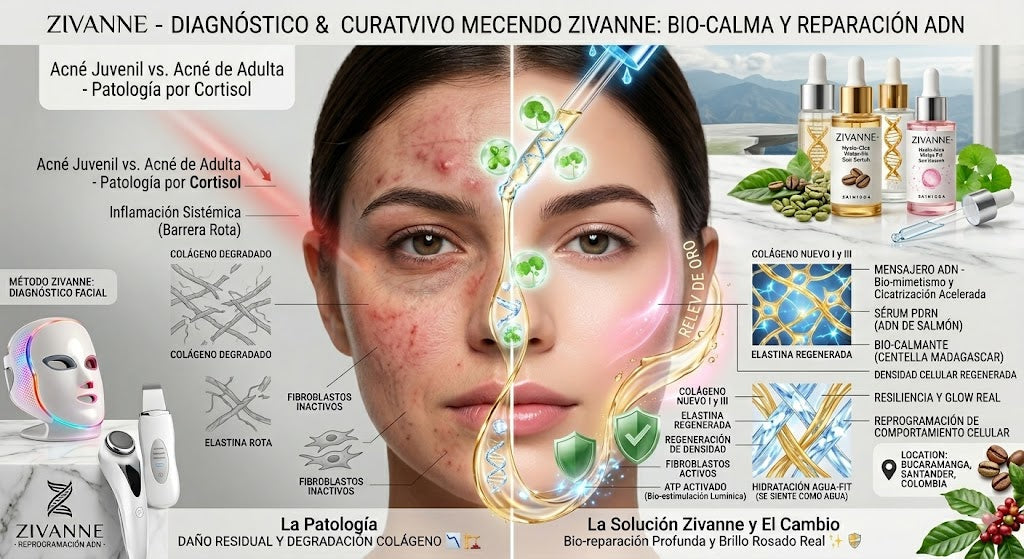 Acné por Estrés: Por qué tus granitos de los 30 no se curan con jabones para adolescentes 😫🌋