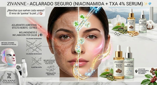 ¿Manchas que vuelven cada verano? El error de "quemar" tu piel para aclararla y la solución de la Niacinamida + TXA ☀️🚫 - Zivanne