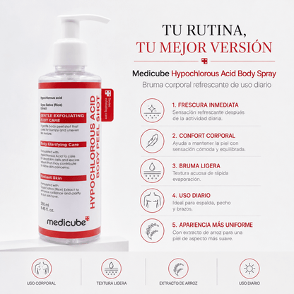 Medicube Hypochlorous Acid Body Spray (250ml) – Spray Corporal - Zivanne