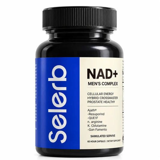 Selerb, NAD+ Men's Complex, Suplemento Alimenticio de Energía Celular y Salud Masculina, 60 Cápsulas