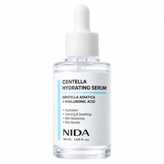 NIDA, Centella Hydrating Serum, Sérum Facial Hidratante y Calmante con Centella Asiática y Ácido Hialurónico, 30 ml