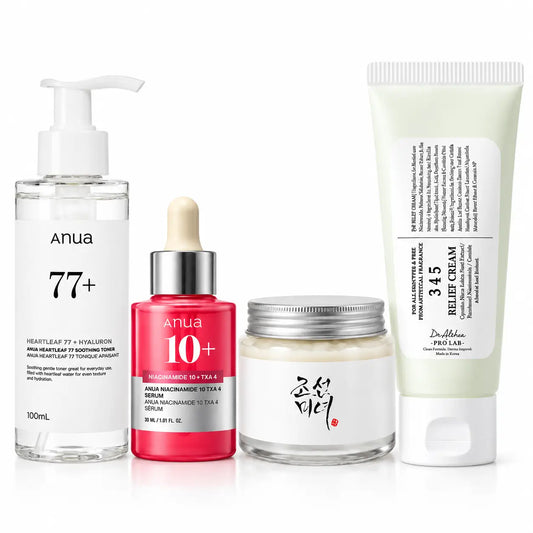 Zivanne, Kit Completo Unificador y Nutrición Intensa K-Beauty, Rutina Facial de 4 Pasos, Set de 4 Piezas