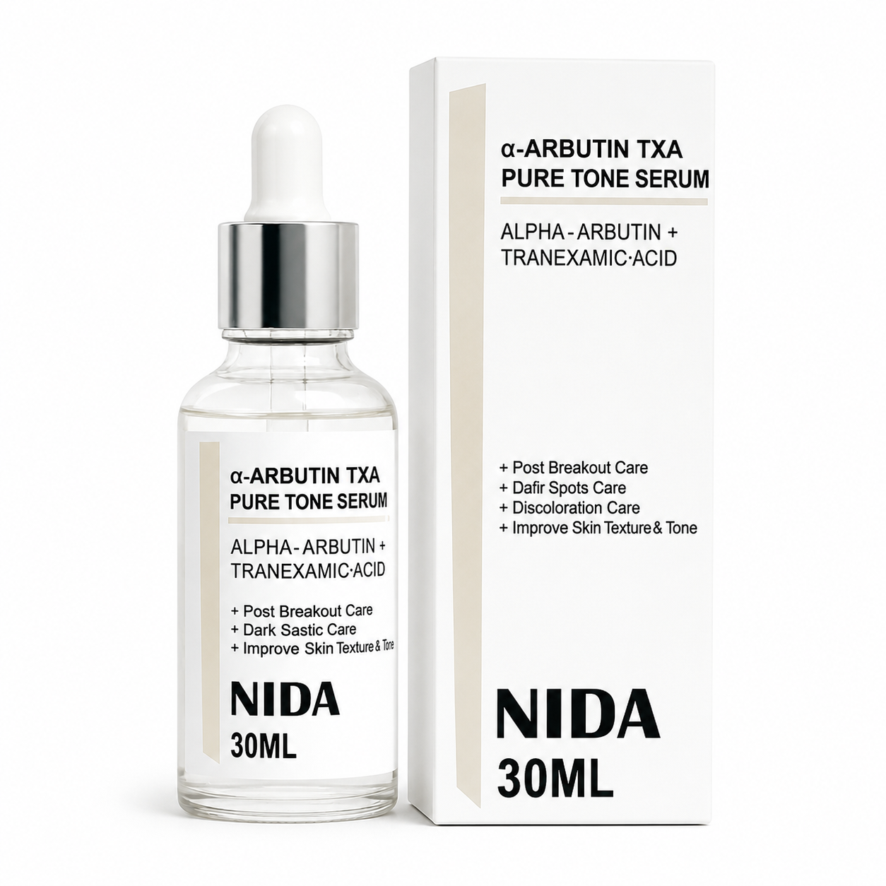 NIDA Pure Tone Alpha-Arbutin + TXA Serum (30ml) – Sérum Facial