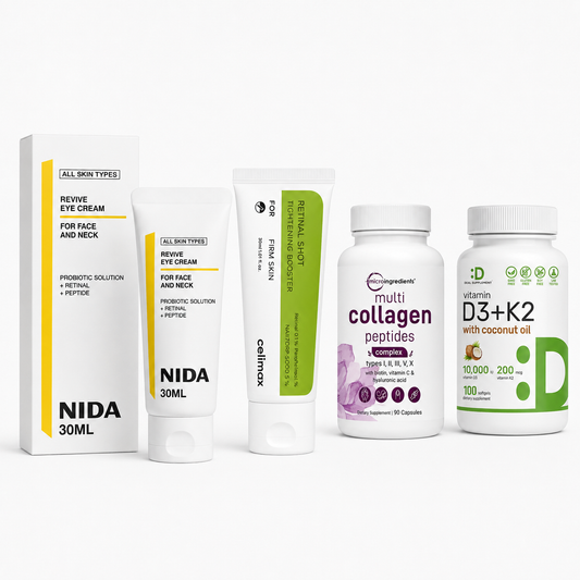 Protocolo Longevidad Estructural In & Out, Kit Firmeza y Nutrición Facial, 4 Pasos
