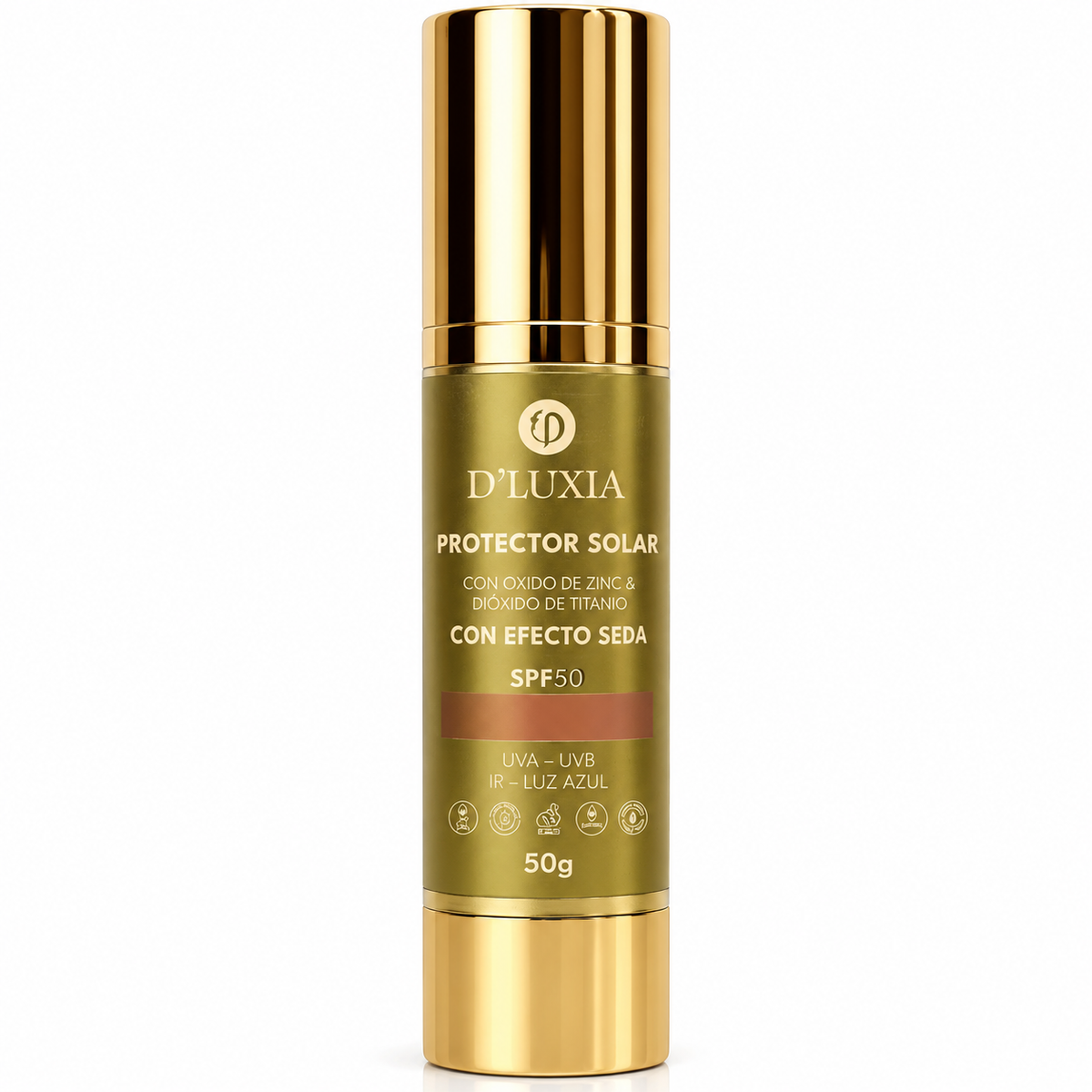 D'LUXIA, Protector Solar Facial con Efecto Seco, Alta Protección UV y Anti-Edad, 50 g