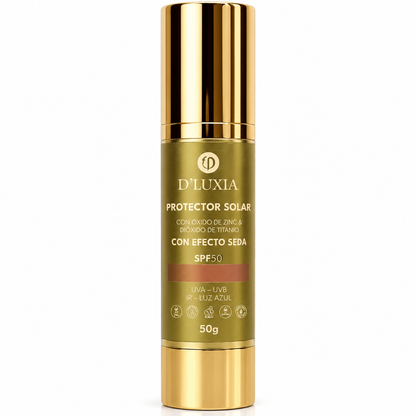 D'LUXIA, Protector Solar Facial con Efecto Seco, Alta Protección UV y Anti-Edad, 50 g