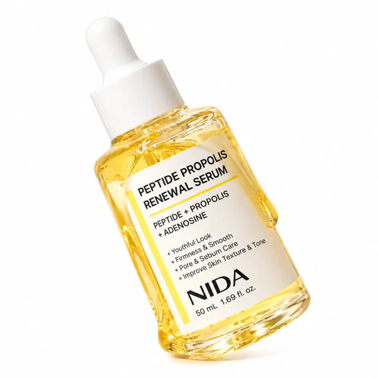 NIDA, Peptide Propolis Renewal Serum, Sérum Facial Renovador y Reafirmante con Péptidos, Propóleo y Adenosina, 50 ml