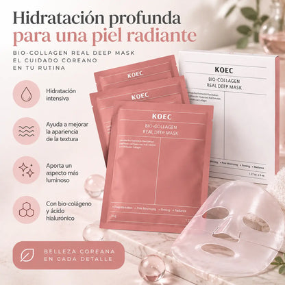 Bio-Collagen Real Deep Mask, Mascarilla Facial de Hidrogel