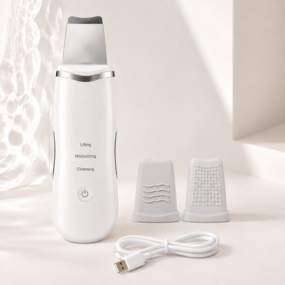 Zivanne, Espátula Facial Ultrasónica Portátil, Dispositivo Cosmético de Higiene y Masaje, 1 Unidad