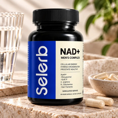 Selerb, NAD+ Men's Complex, Suplemento Alimenticio de Energía Celular y Salud Masculina, 60 Cápsulas