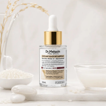 Ampolla facial iluminadora Dr Melaxin Rice Brightening 30ml con extracto de arroz y niacinamida K-Beauty Zivanne