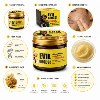 Evil Goods Beef Tallow Citrus Balm (60ml) – Bálsamo Nutritivo - Zivanne