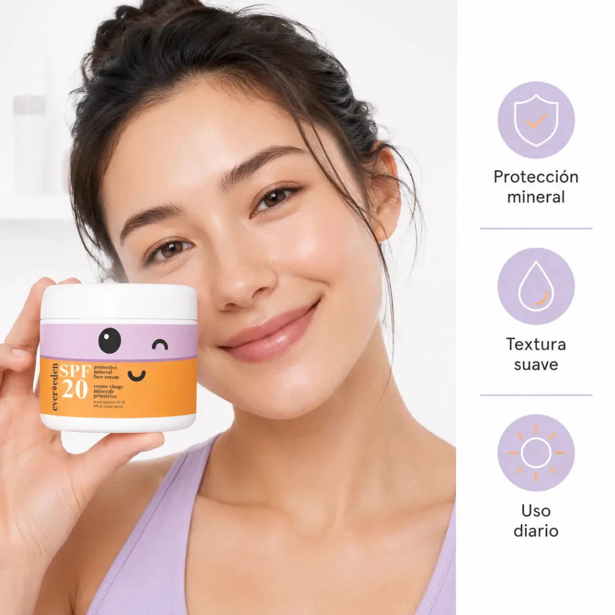 Evereden Kids SPF 20 Mineral Face Cream (60ml) – Crema Facial - Zivanne