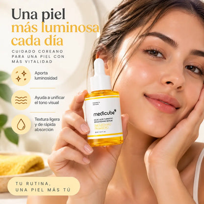 Medicube, Acid Turmeric Serum, Sérum Facial Iluminador y Unificador, 30 ml
