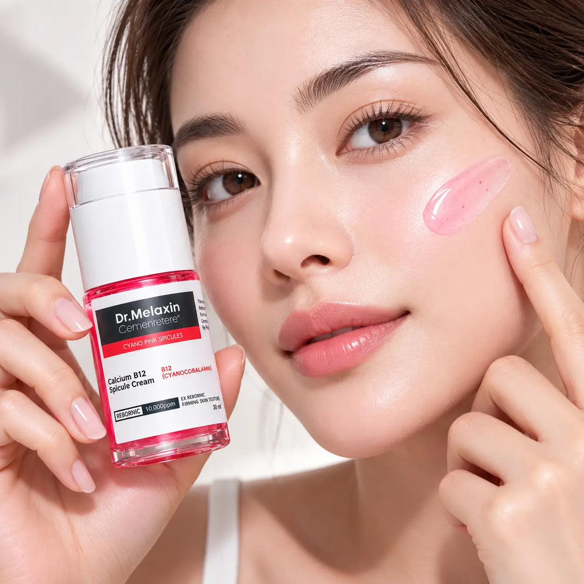 Dr. Melaxin, Cemenrete Calcium B12 Cyano Pink Serum, Tratamiento Facial Perfeccionador de Poros y Textura, 30 ml