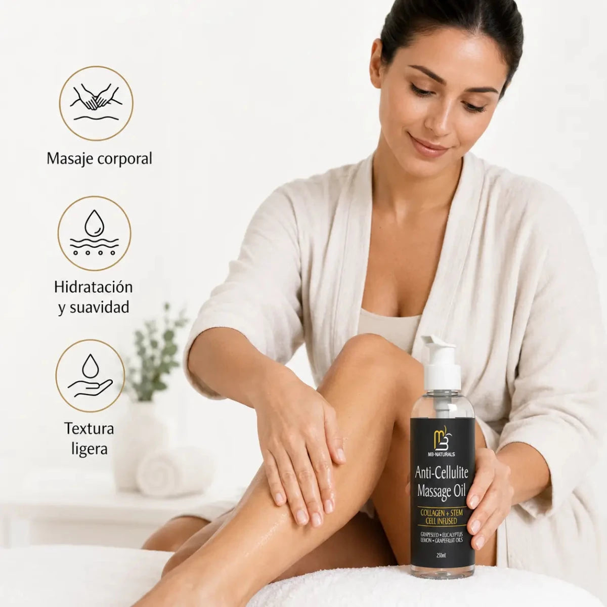 M3Naturals Celulitis Oil massage 250ml - Zivanne