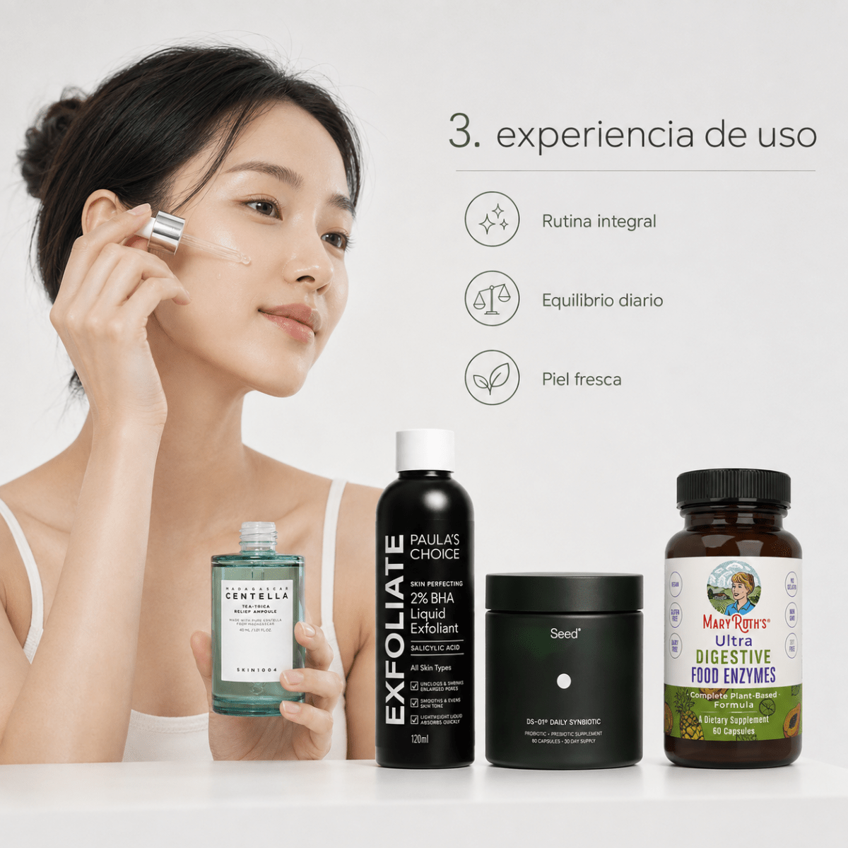Sistema Microbioma In & Out — Kit Eje Intestino-Piel (4 Pasos) - Zivanne