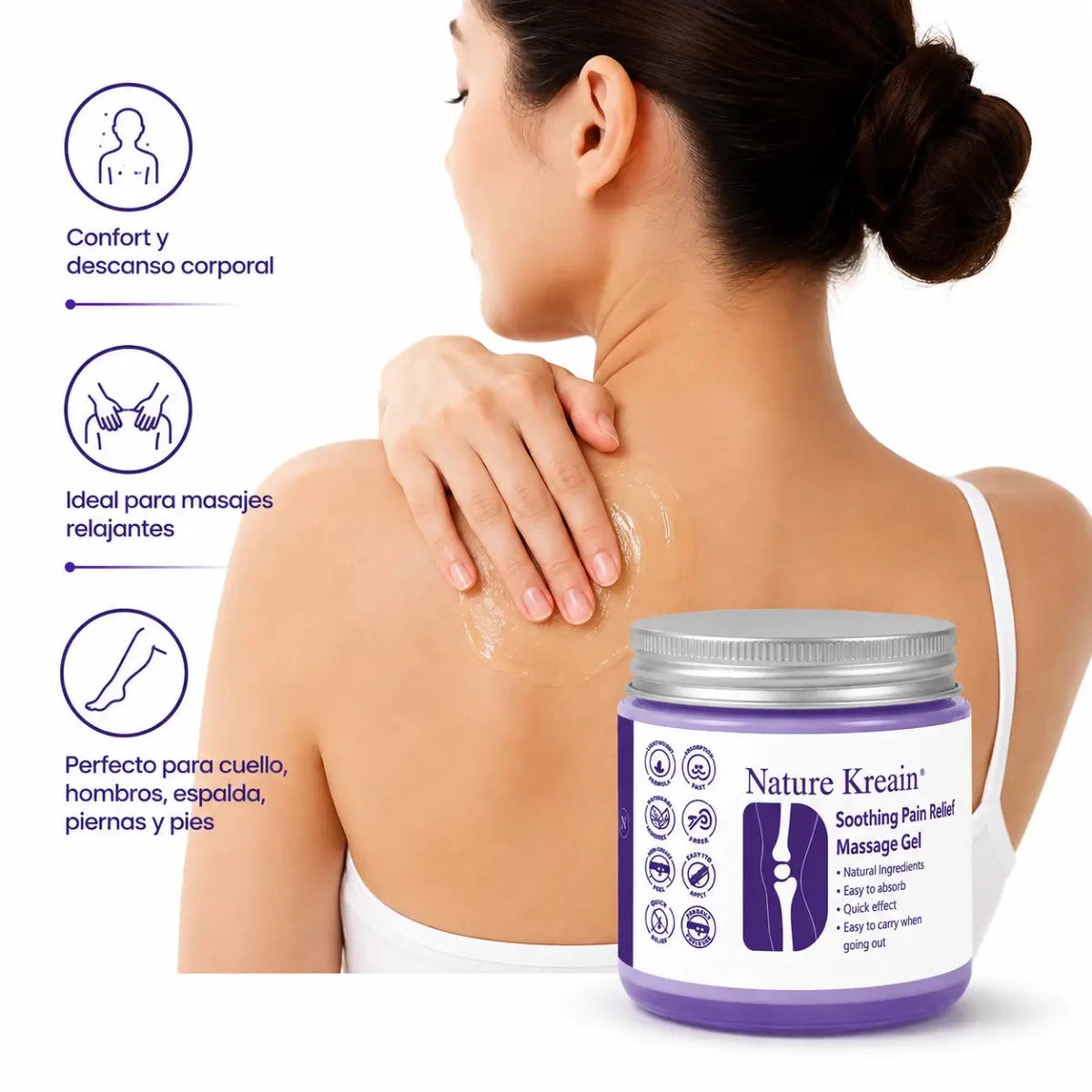 Nature Kresin Soothing Massage Gel (120ml) – Gel Corporal - Zivanne