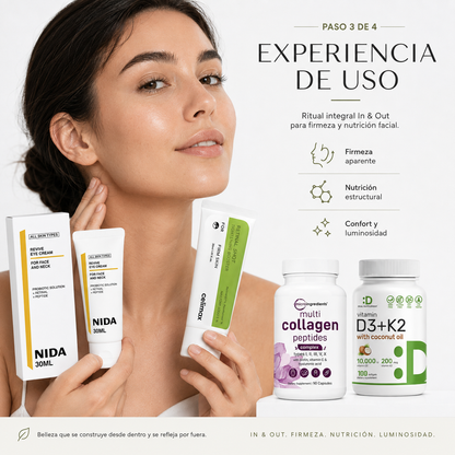 Protocolo Longevidad Estructural In & Out — Kit Firmeza y Nutrición Facial (4 Pasos)