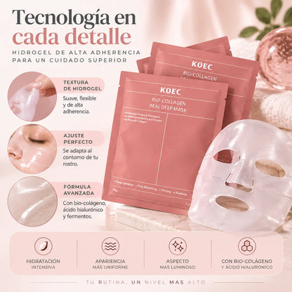 Bio-Collagen Real Deep Mask, Mascarilla Facial de Hidrogel