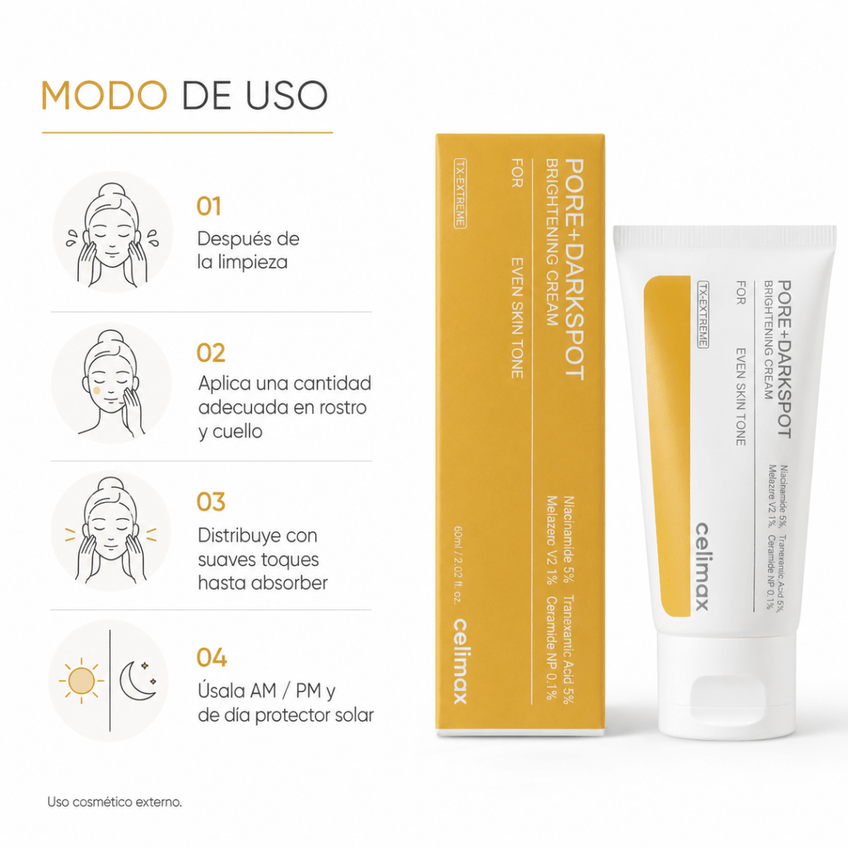 Celimax Pore + Dark Spot Brightening Cream (60ml) – Crema Facial - Zivanne