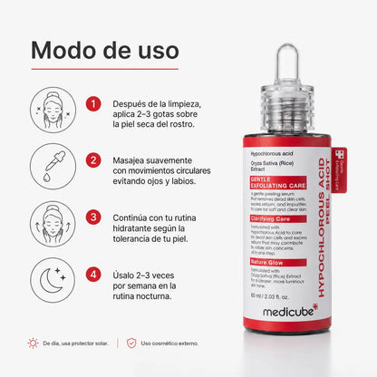 Medicube Hypochlorous Acid Peel Shot (60ml) – Exfoliante - Zivanne