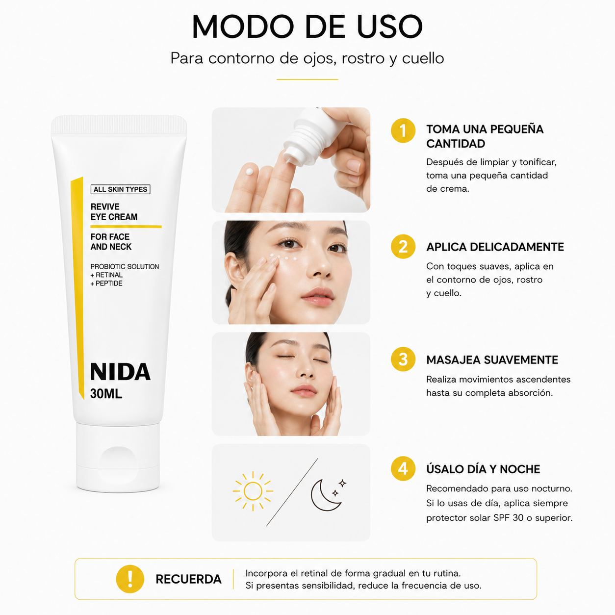 NIDA Revive Eye Cream For Face & Neck (30ml) – Crema