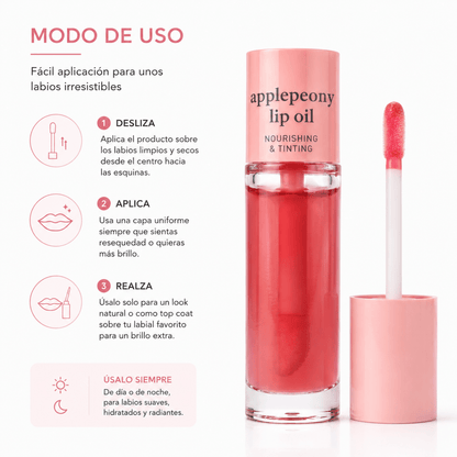 NOONI Applepeony Lip Oil (40ml) – Aceite Hidratante Labial - Zivanne