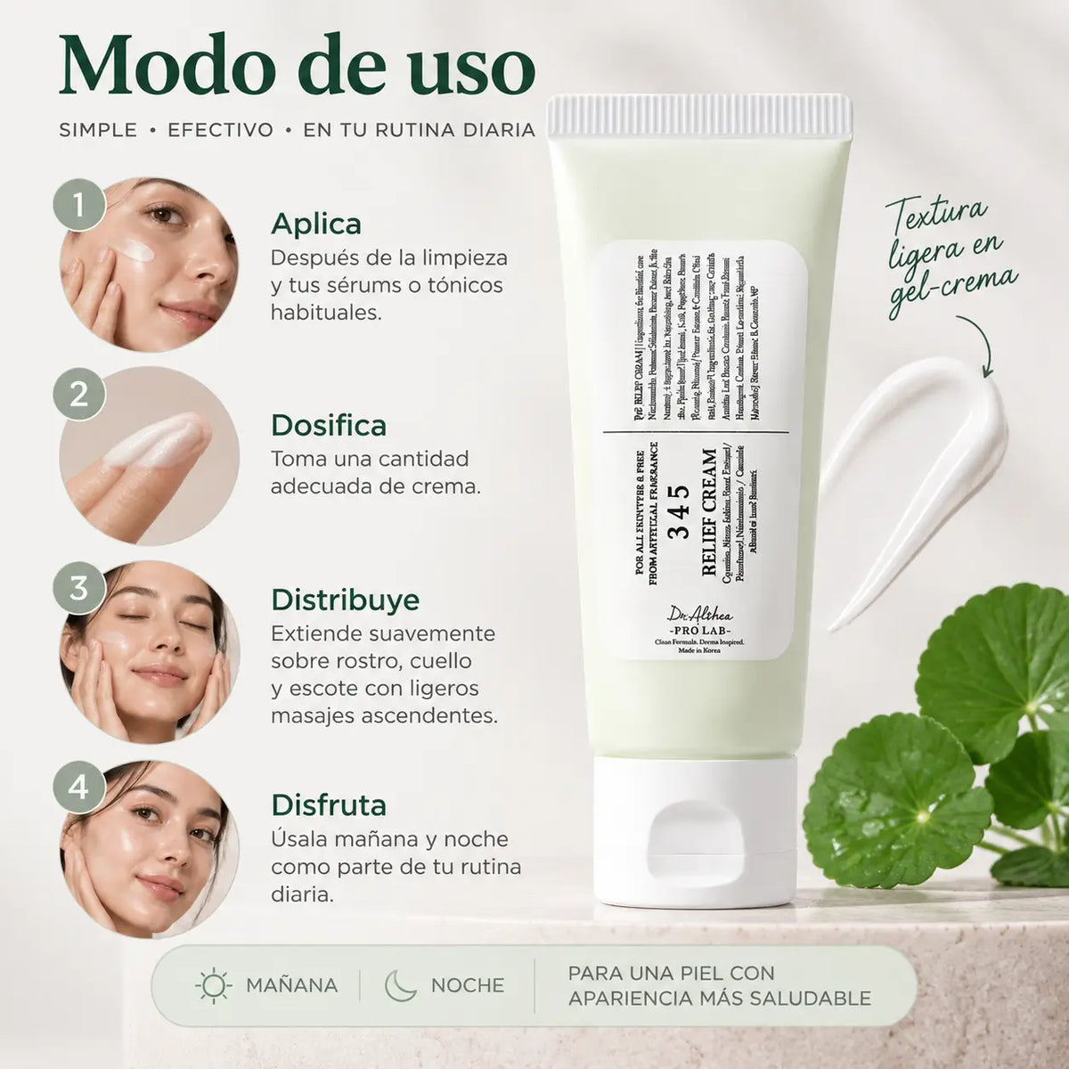 Dr. Althea, 345 Relief Cream, Crema Facial Calmante e Hidratante, 60 ml
