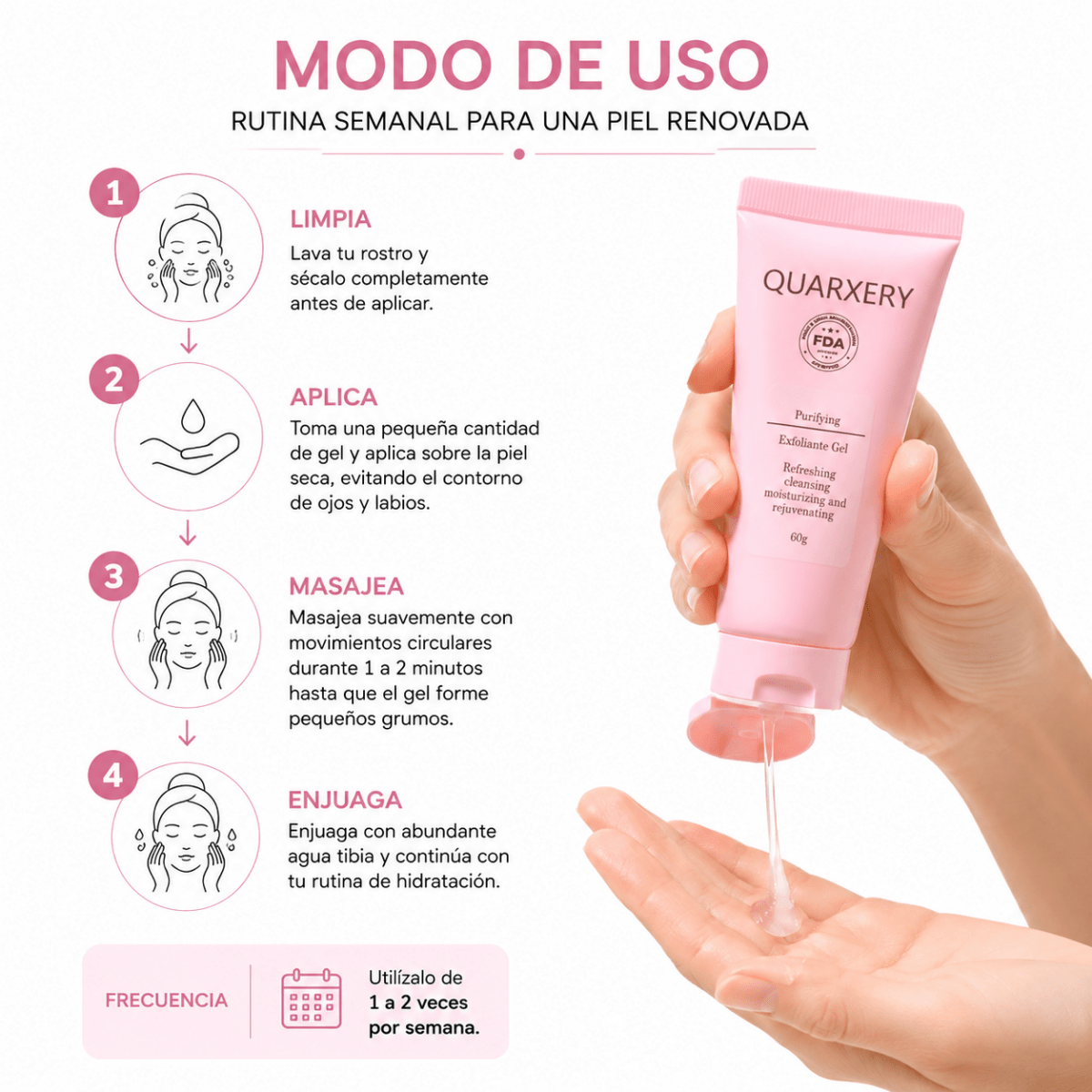 Quarxery Peeling Gel (60ml) – Gel Exfoliante Facial - Zivanne