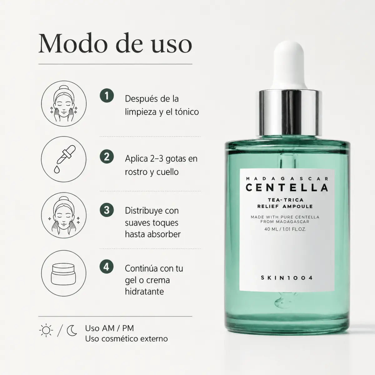 SKIN1004 Madagascar Centella Tea-Trica Relief Ampoule (30ml) - Zivanne