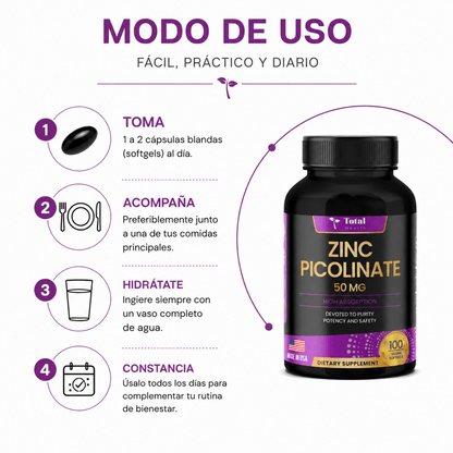 Zinc Picolinato — Total Health - Zivanne