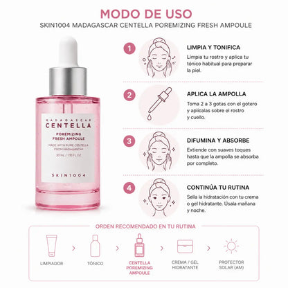 SKIN1004 Madagascar Centella Poremizing Fresh Ampoule (30ml) - Zivanne