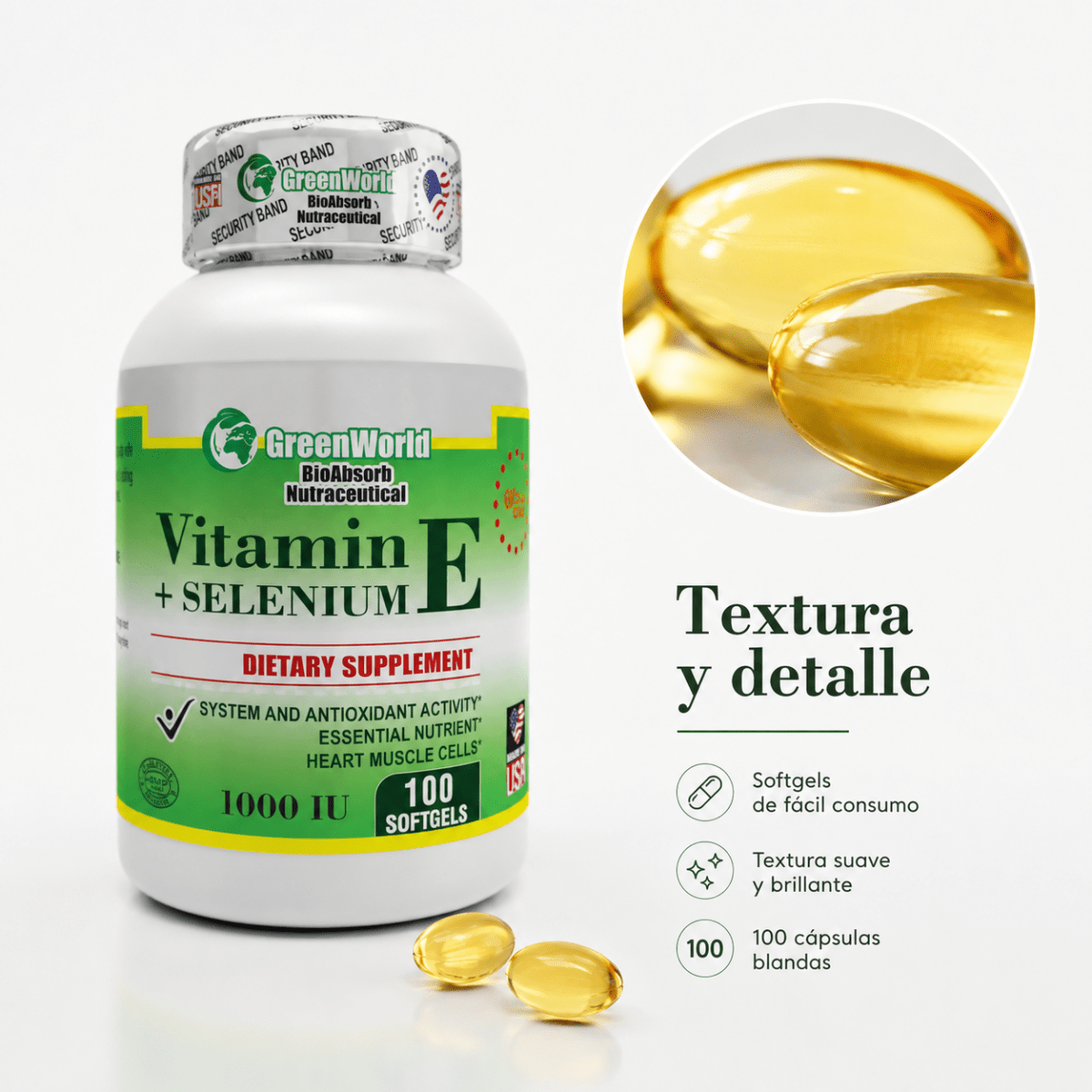 Vitamina E Americana (100 Softgels) - Zivanne