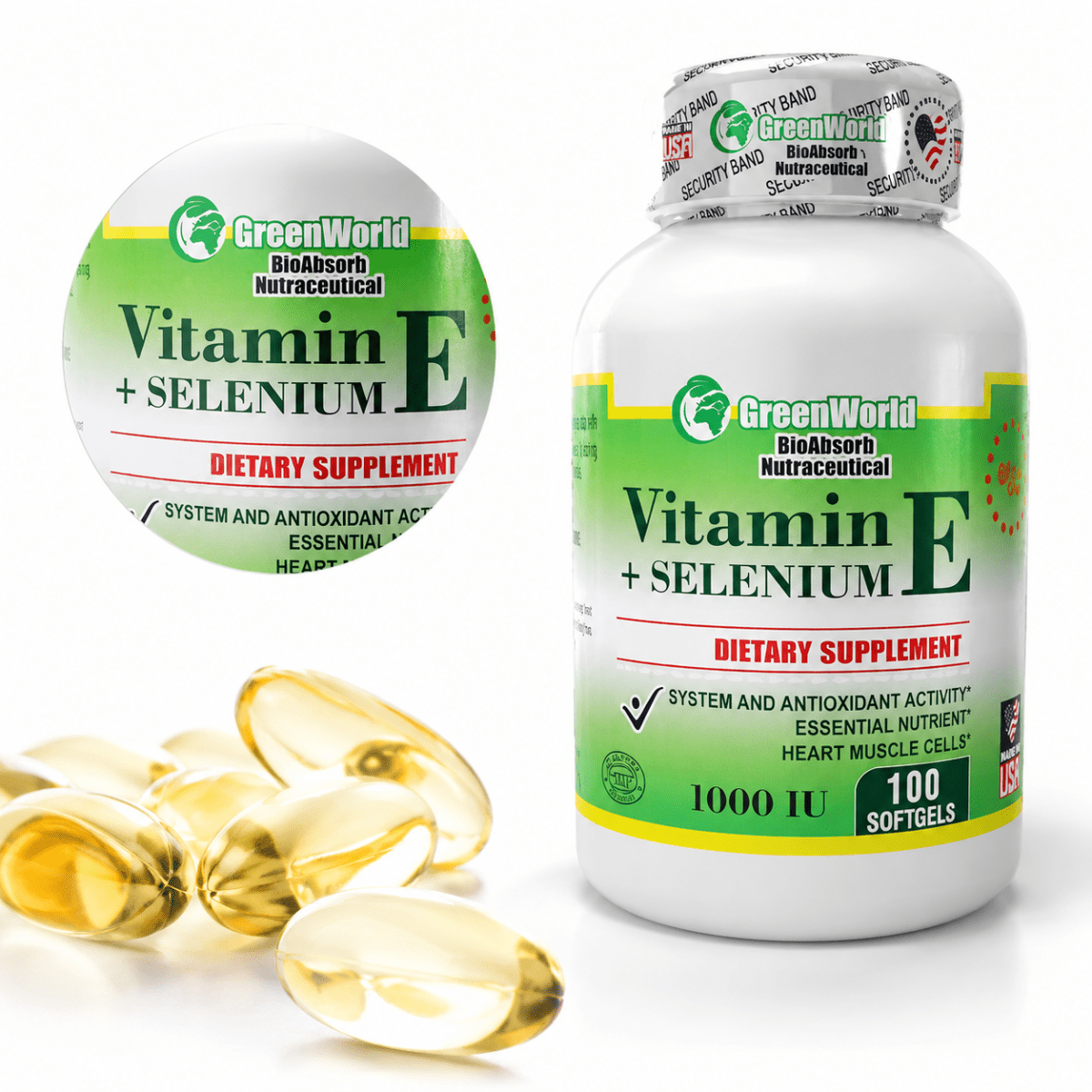 Vitamina E Americana (100 Softgels) - Zivanne