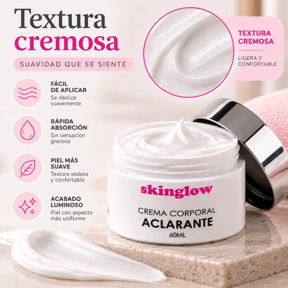 SkinGlow, Crema Facial y Corporal Iluminadora, Unificadora del Tono, 60 ml