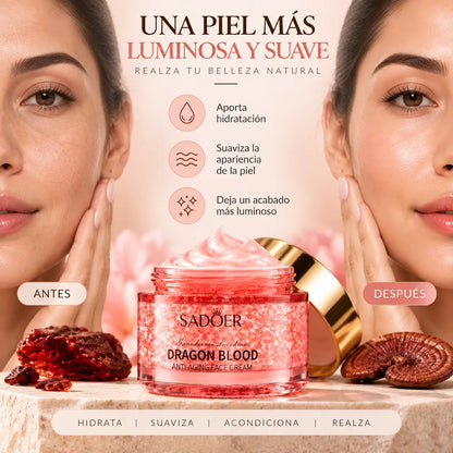 Sadoer, Dragon Blood Cream, Crema Facial Hidratante y Acondicionadora, 50 g