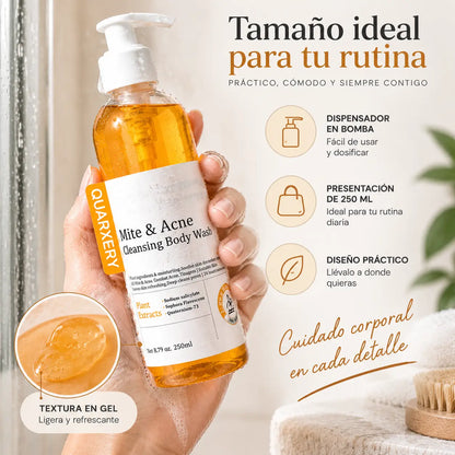 Quarxery, Gel de Baño Corporal Purificante y Limpiador, 250 ml