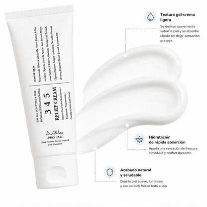 Tubo de crema hidratante facial Dr Althea 345 Relief Cream 50ml con pantenol y centella asiática Zivanne