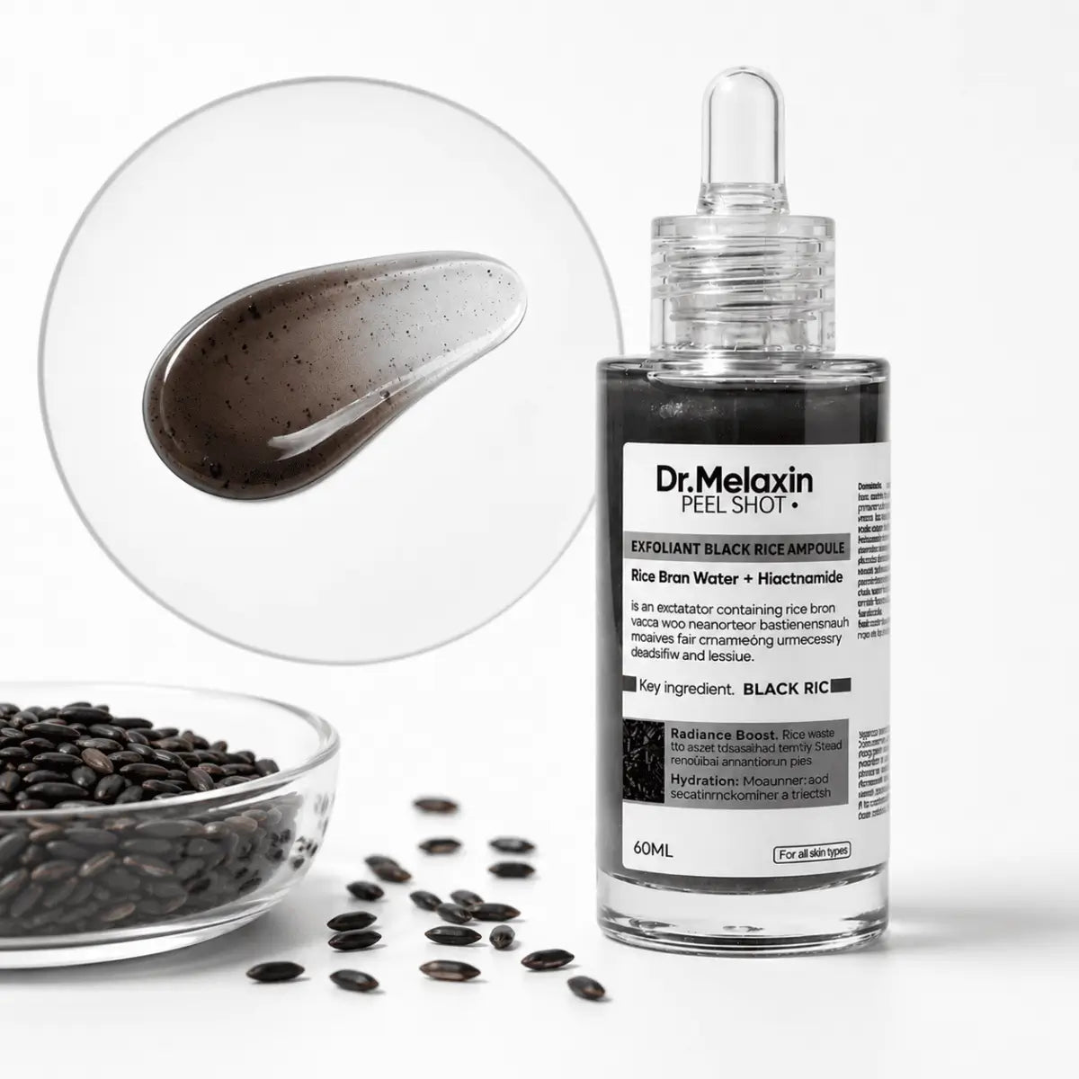 Dr. Melaxin Black Rice Serum (60ml) – Sérum Facial - Zivanne