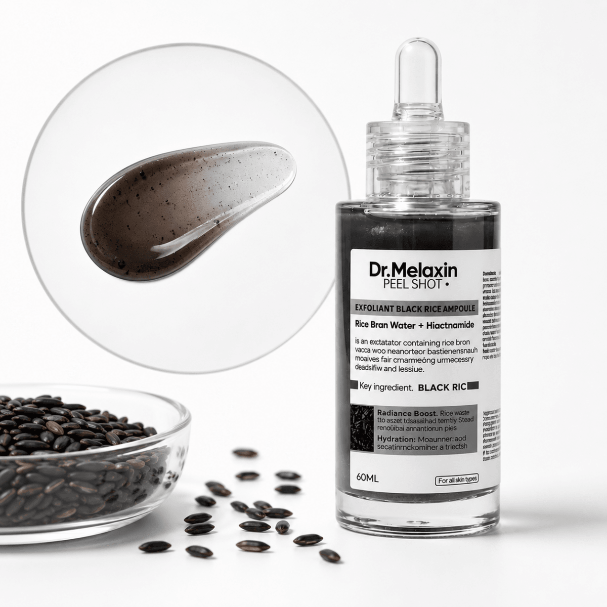 Dr. Melaxin Black Rice Serum (60ml) – Sérum Facial - Zivanne