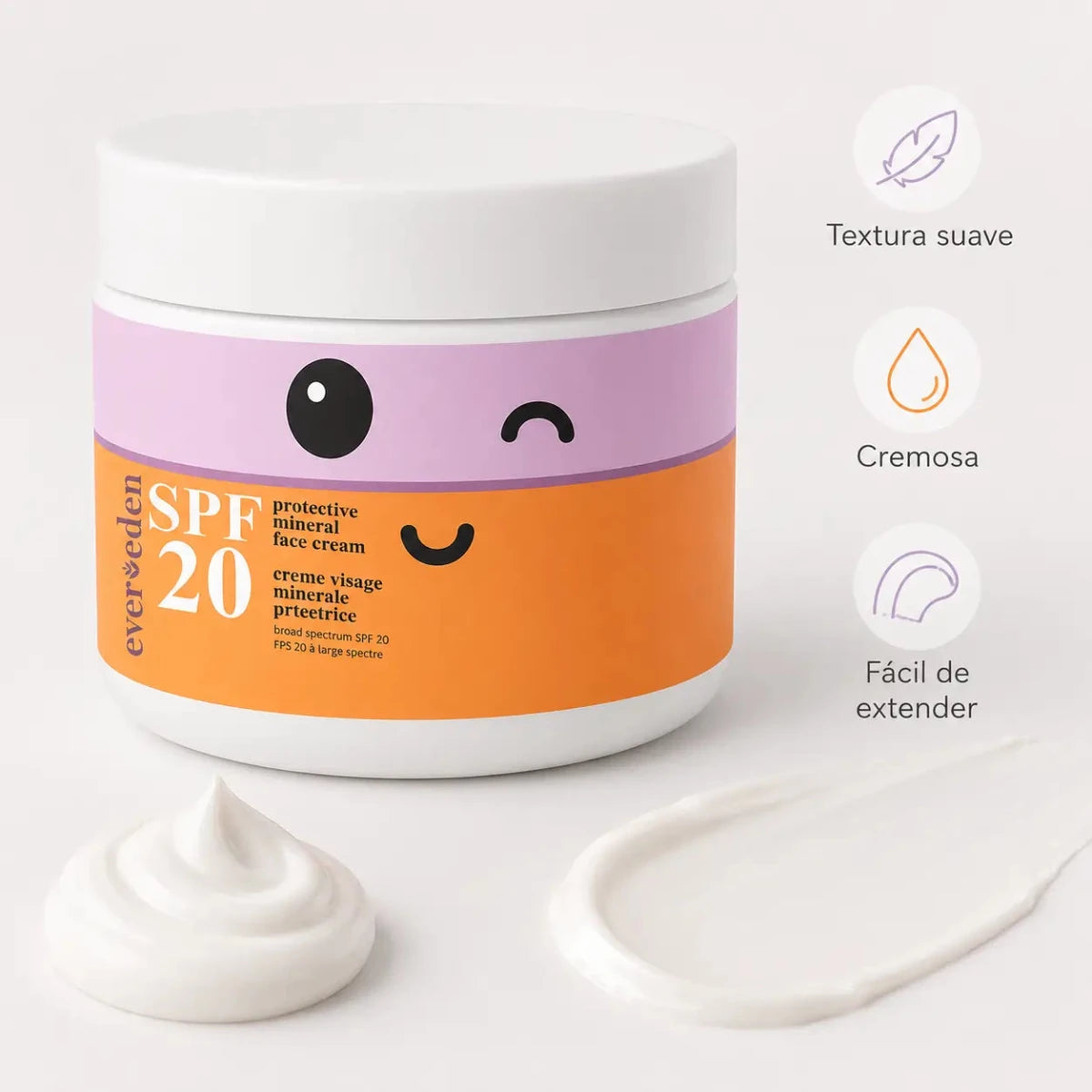 Evereden Kids SPF 20 Mineral Face Cream (60ml) – Crema Facial - Zivanne