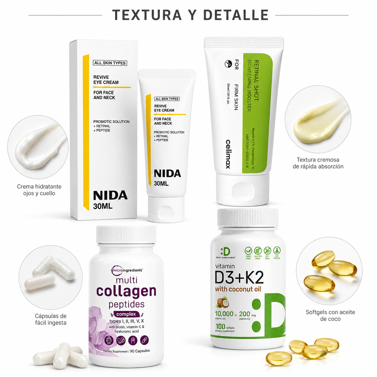 Protocolo Longevidad Estructural In & Out — Kit Firmeza y Nutrición Facial (4 Pasos)