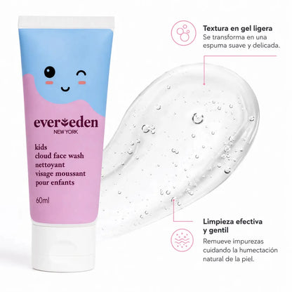 Evereden Kids Dual Action Face Wash (60ml) – Gel Limpiador - Zivanne