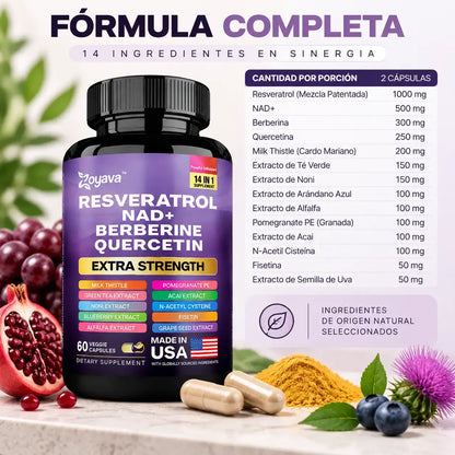 Zivanne, Kit Vitalidad Capilar y Longevidad Celular, Nutrivein Hair Formula + Zoyava Resveratrol Complex, Set de 2 Piezas