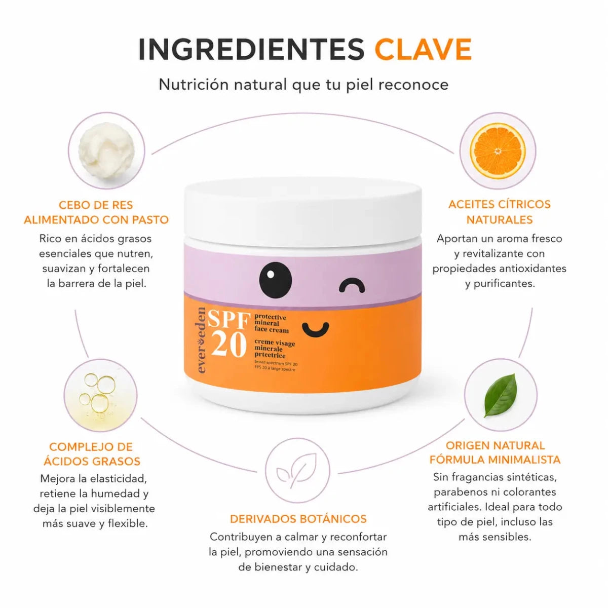 Evereden Kids SPF 20 Mineral Face Cream (60ml) – Crema Facial - Zivanne