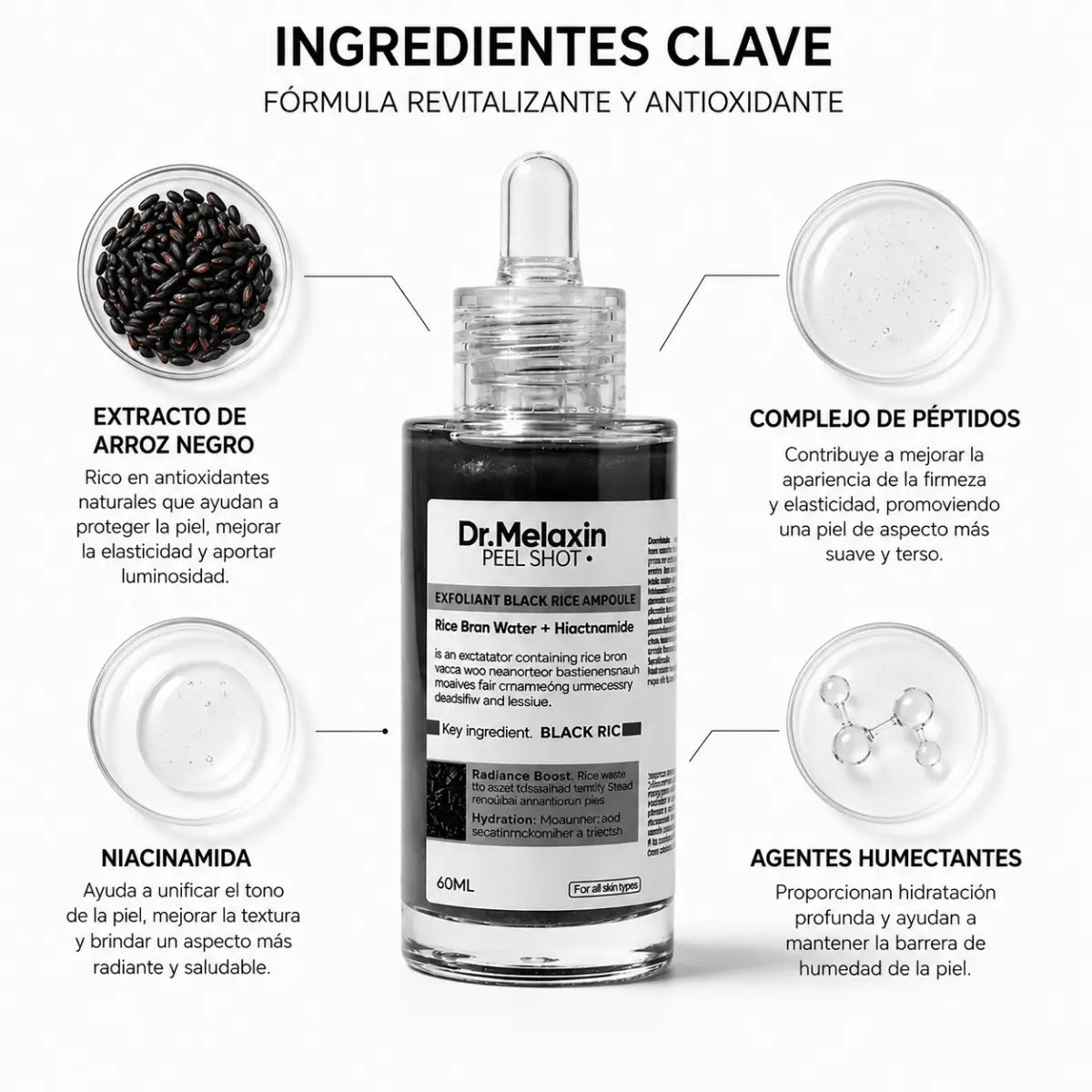Dr. Melaxin Black Rice Serum (60ml) – Sérum Facial - Zivanne
