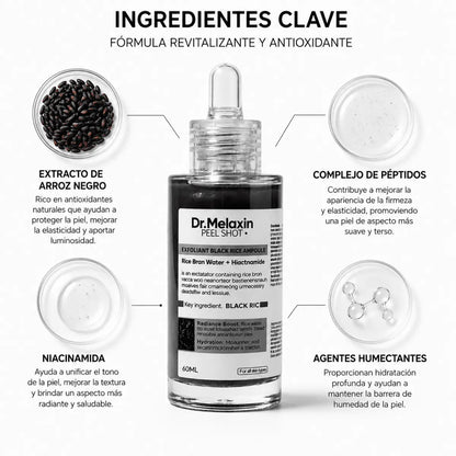 Dr. Melaxin Black Rice Serum (60ml) – Sérum Facial - Zivanne